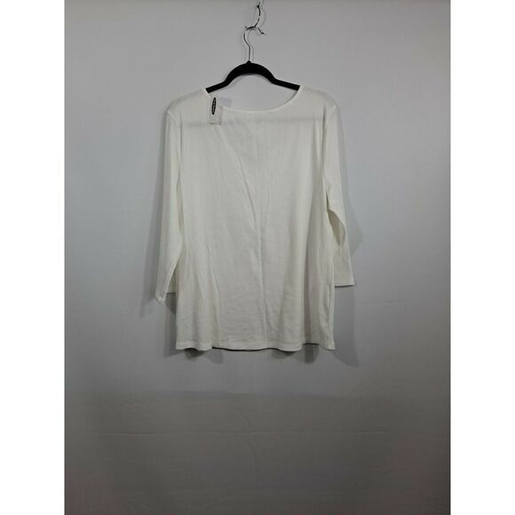 Ladies V NECK Pullover Top NWT.   White, Size XXL. - Picture 7 of 9